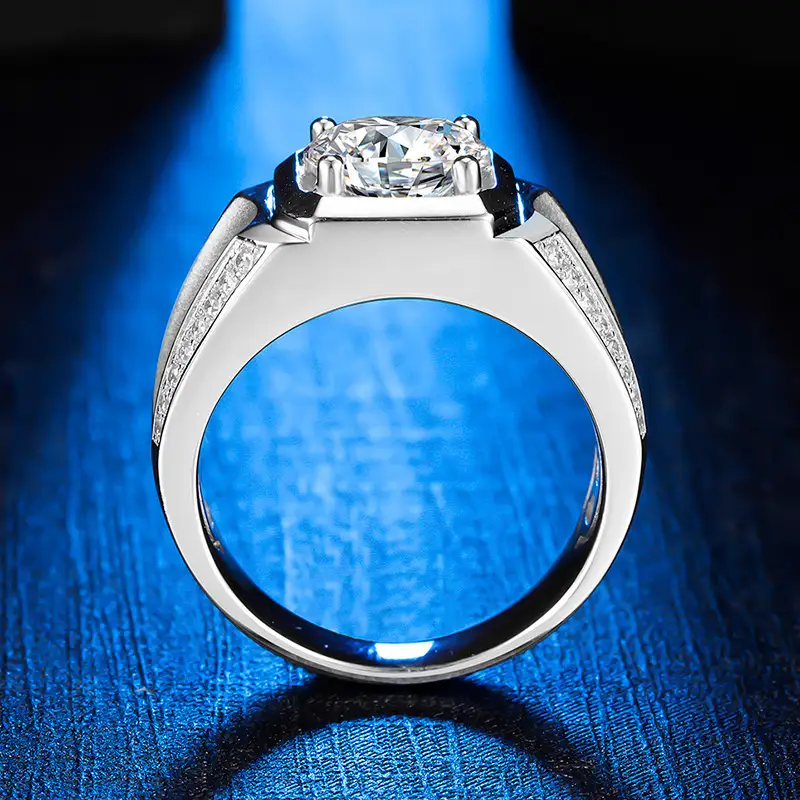 Men's Moissanite Ring with GRA Certificate 5