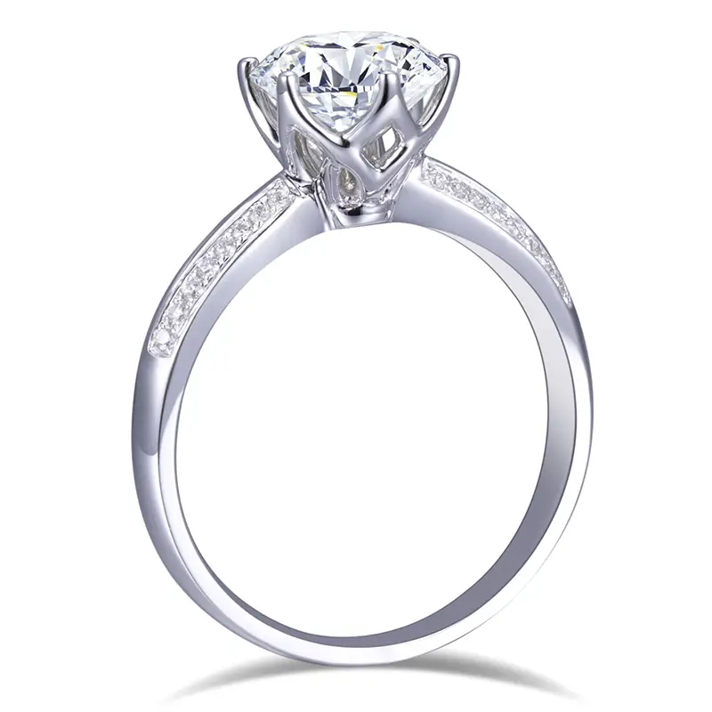 white gold moissanite ring at Wholesale Prices | Messi Jewelry 3