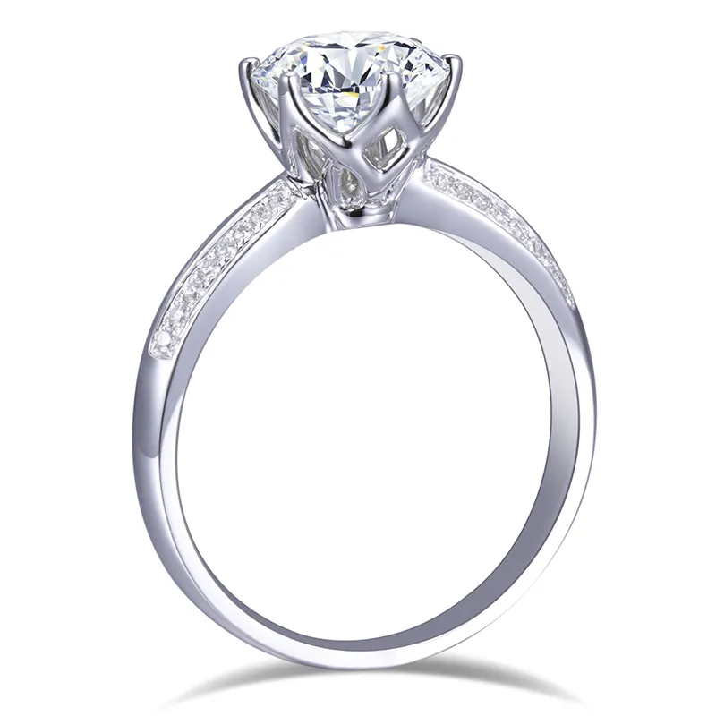 white gold moissanite ring at Wholesale Prices | Messi Jewelry 3