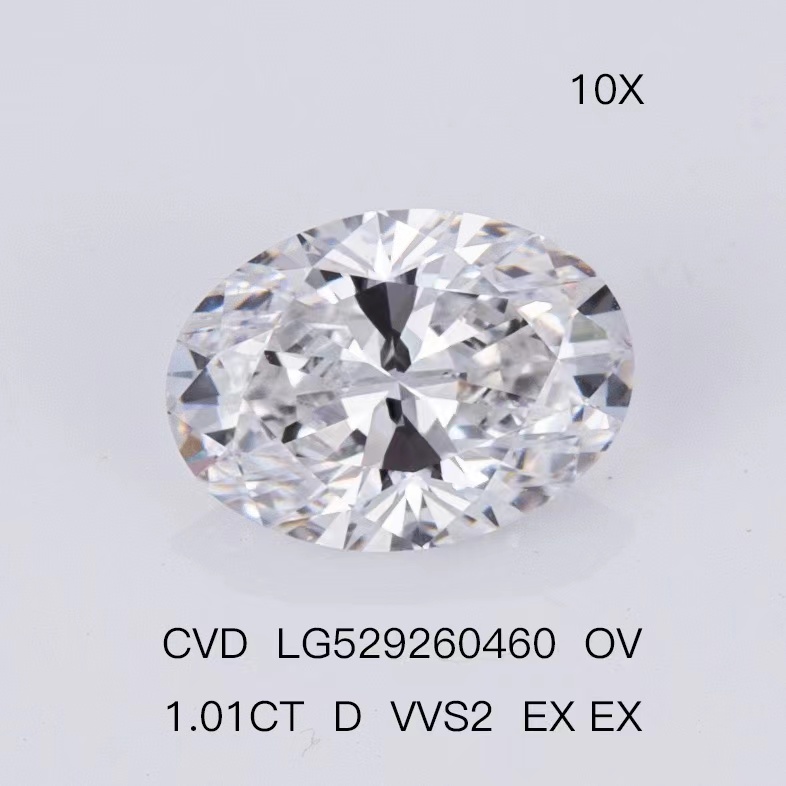 Messi Jewelry - Messi Gems Ring 18K White Gold Jewelry 1.01ct D VVS2 oval cut IGI certified lab grown diamond Ring Rings 8