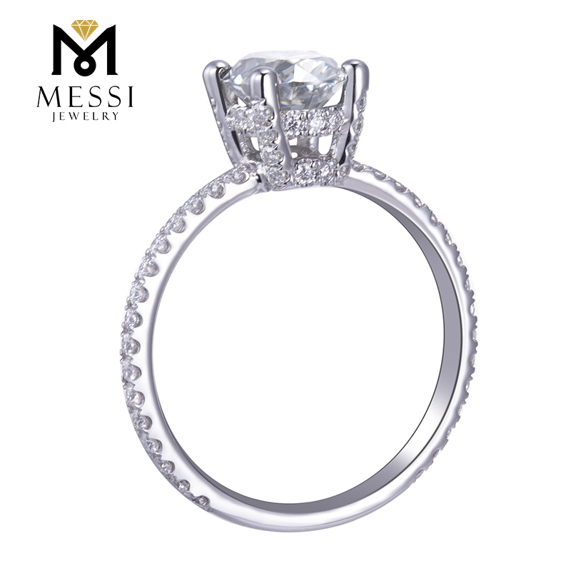 Messi Jewelry - Messi Gems Ring 18K White Gold Jewelry 1.01ct D VVS2 oval cut IGI certified lab grown diamond Ring Rings 11