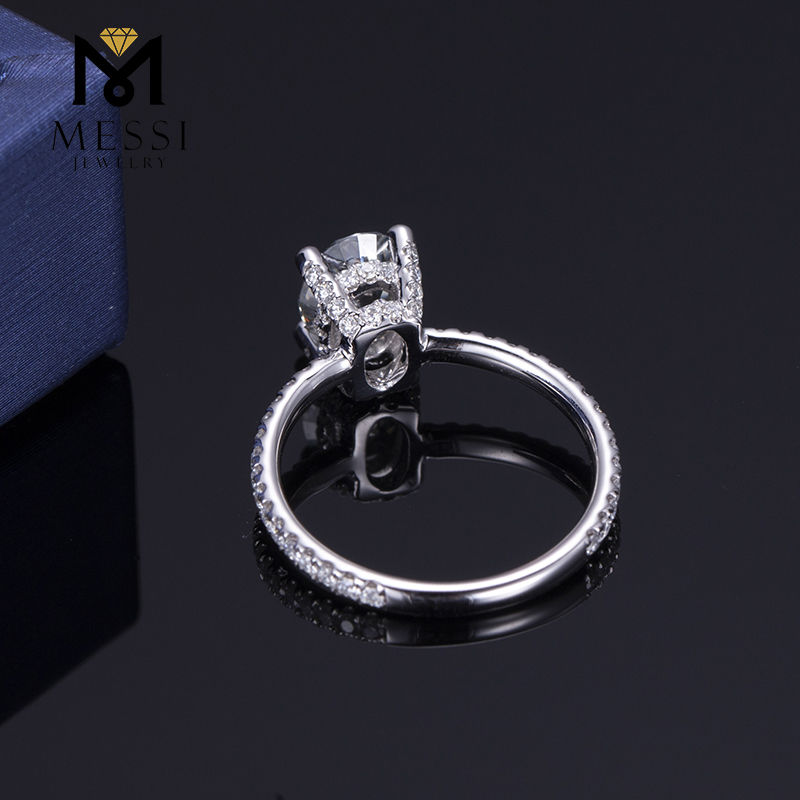 Messi Jewelry - Messi Gems Ring 18K White Gold Jewelry 1.01ct D VVS2 oval cut IGI certified lab grown diamond Ring Rings 13