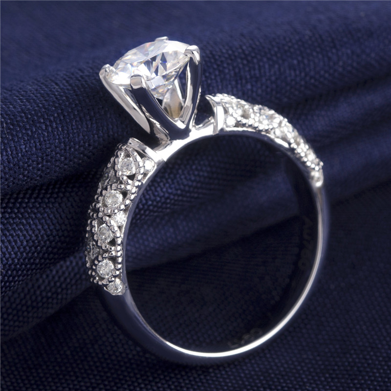 Messi Alahas - Messi alahas mga babaye Singsing 14K 18K puti nga bulawan nga alahas nga babaye romantikong engagement eternidad Moissanite singsing sa mga babaye nga singsing sa kasal 11