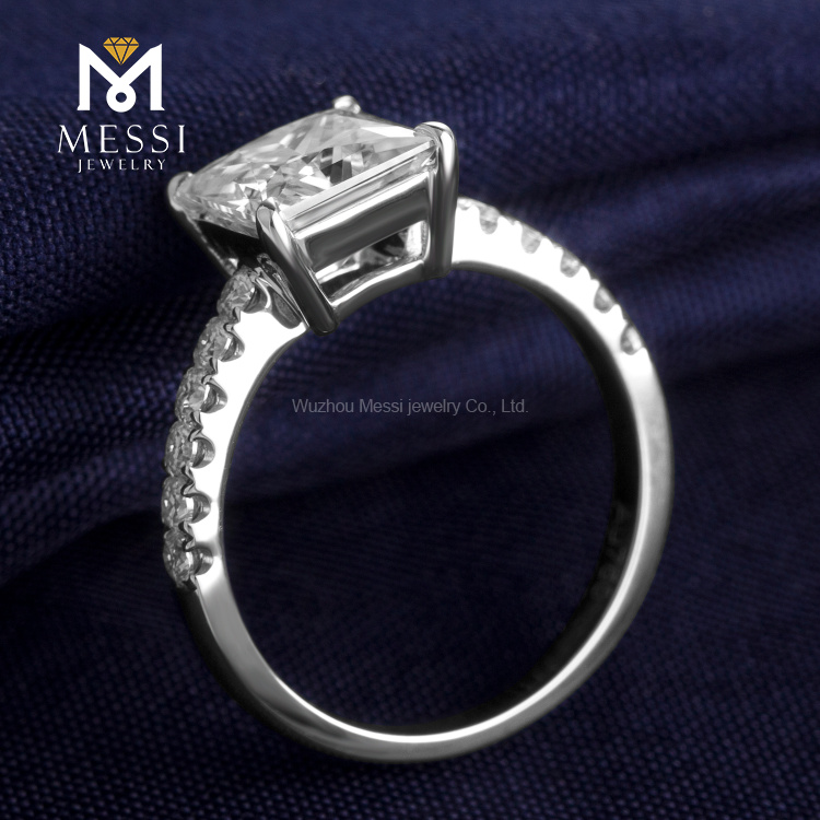 Messi Jewelry - Messi Jewelry DEF VVS 2ct square moissanite woman ring solitaire engagement wedding ring bling bling bridal jewelry Rings 16