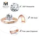18k Rose Gold Moissanite Engagement Ring - Labor-Saving, Cost-Effective 3