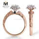 18k Rose Gold Moissanite Engagement Ring - Labor-Saving, Cost-Effective 4