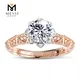 18k Rose Gold Moissanite Engagement Ring - Labor-Saving, Cost-Effective 2