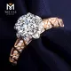 18k Rose Gold Moissanite Engagement Ring - Labor-Saving, Cost-Effective 7