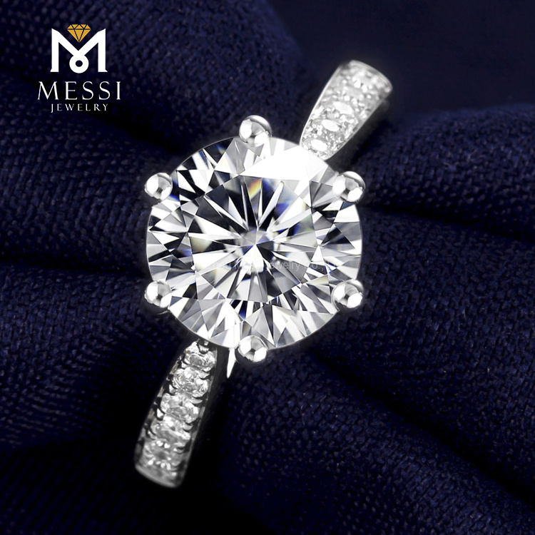 Messi Jewelry - Messi Jewelry Engagement ring 14K 18K white gold 3.0ct Moissanite diamond Ring Rings 14