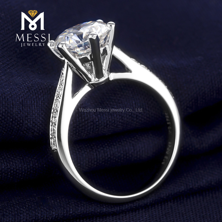 Messi Jewelry - Messi Jewelry Engagement ring 14K 18K white gold 3.0ct Moissanite diamond Ring Rings 18
