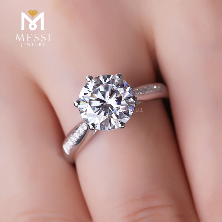 Messi Jewelry - Messi Jewelry Engagement ring 14K 18K white gold 3.0ct Moissanite diamond Ring Rings 20
