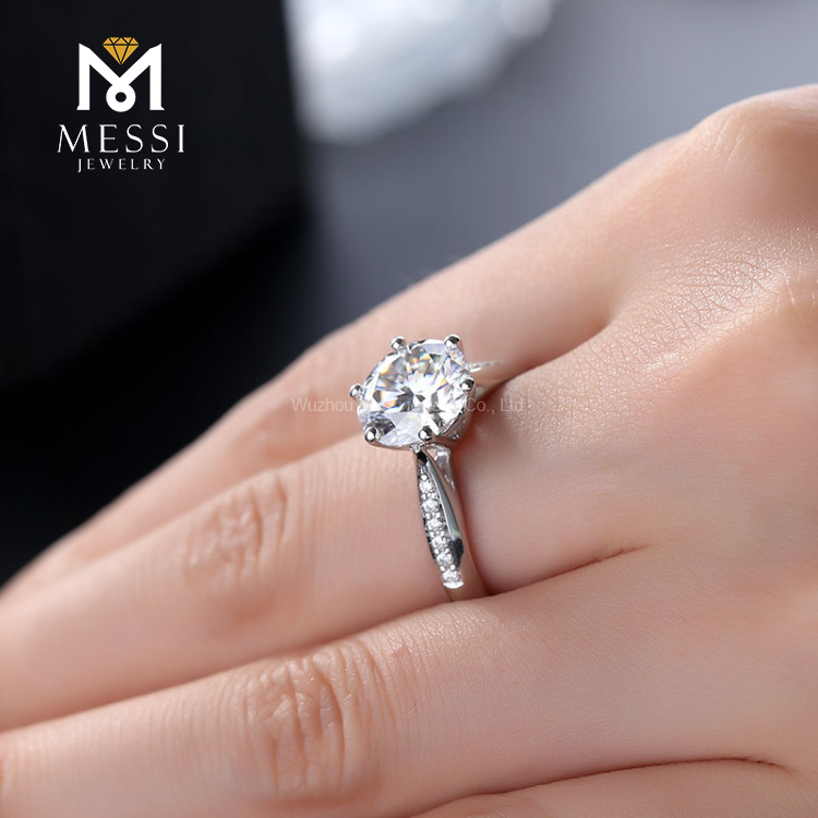 Messi Jewelry - Messi Jewelry Engagement ring 14K 18K white gold 3.0ct Moissanite diamond Ring Rings 22