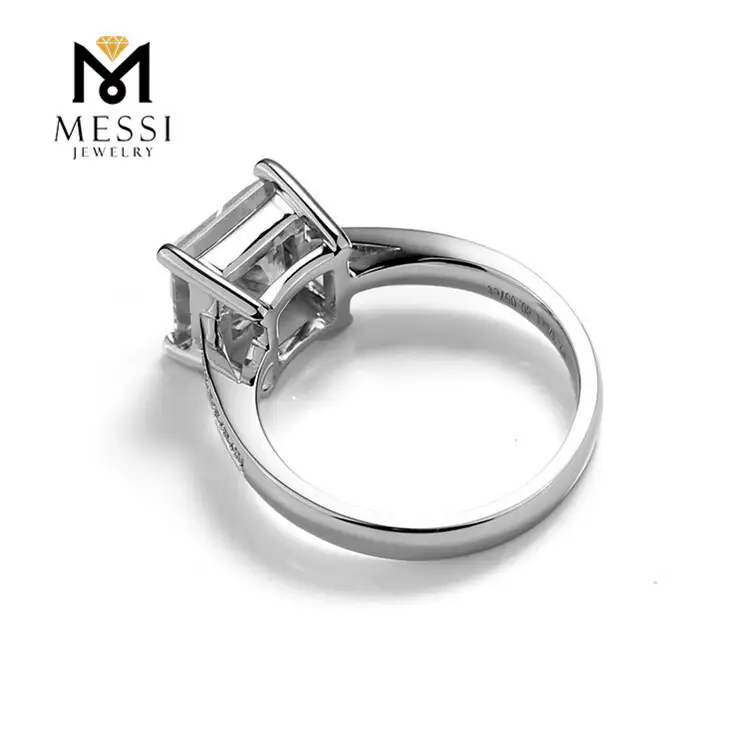 Princess Cut Moissanite Diamond Ring in White Gold - Fine Jewelry 5