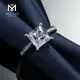 Princess Cut Moissanite Diamond Ring in White Gold - Fine Jewelry 7