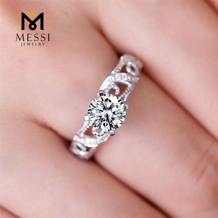 Messi Jewelry - Messi Jewelry women engagement wedding 1carat moissanite diamond 14k 18k gold ring Rings 10