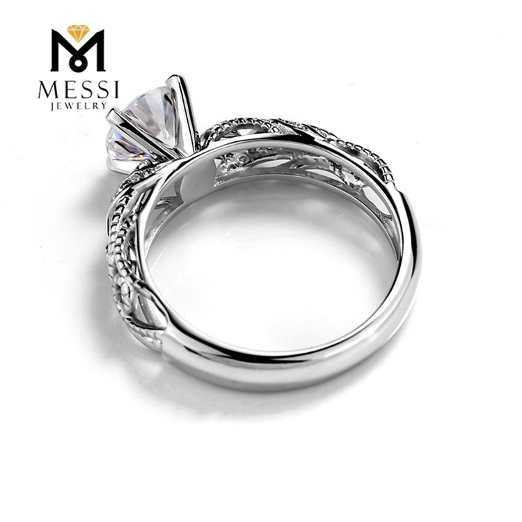 Messi Jewelry - Messi Jewelry women engagement wedding 1carat moissanite diamond 14k 18k gold ring Rings 11