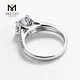 Creative white gold moissanite engagement rings quality assurance | Messi Jewelry 2