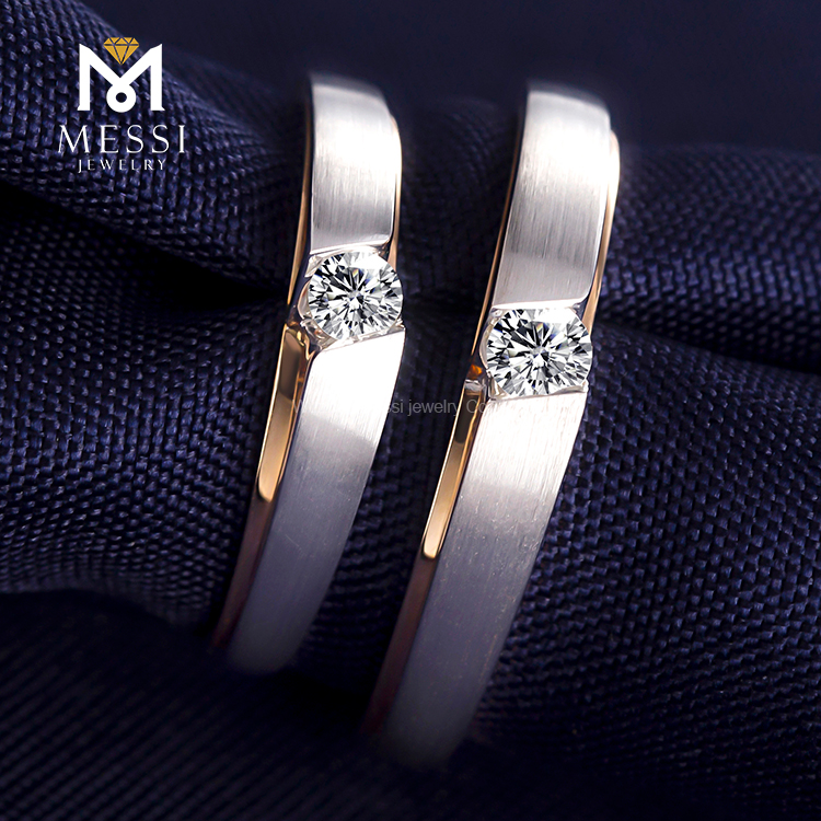 Messi Jewelry - Messi Jewelry luxury lab grown diamond rings for wedding engagement couple rings in 18k white solid gold jewelry Wedding Band 18