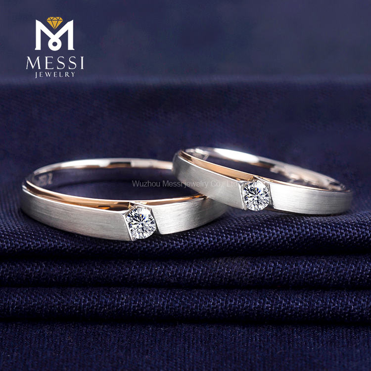 Messi Jewelry - Messi Jewelry luxury lab grown diamond rings for wedding engagement couple rings in 18k white solid gold jewelry Wedding Band 16