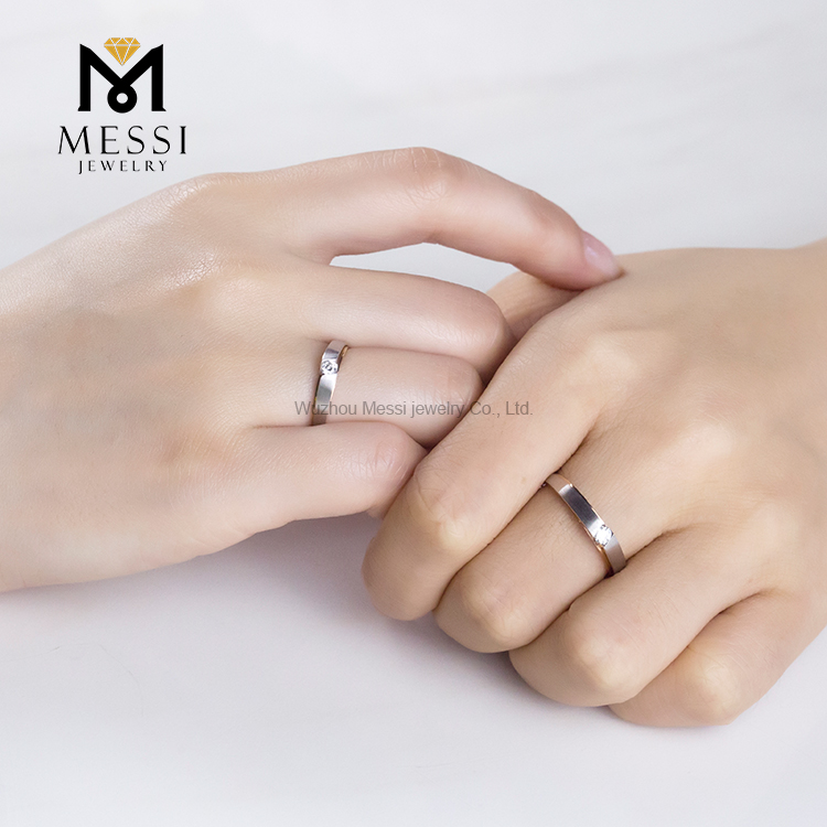 Messi Jewelry - Messi Jewelry luxury lab grown diamond rings for wedding engagement couple rings in 18k white solid gold jewelry Wedding Band 10