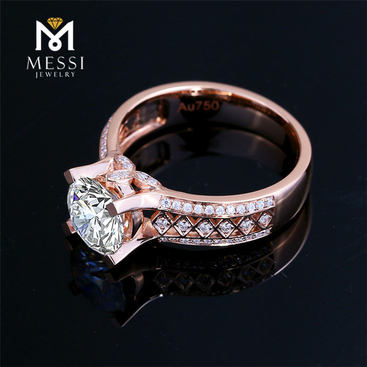 Custom white gold moissanite wedding band wholesale Manufacturer | Messi Jewelry 14