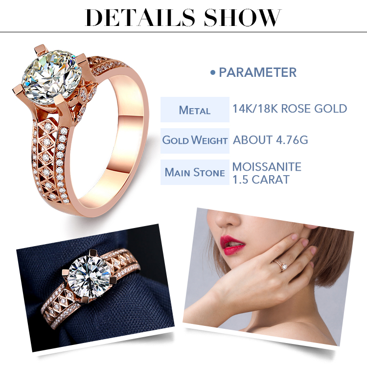 Custom white gold moissanite wedding band wholesale Manufacturer | Messi Jewelry 10