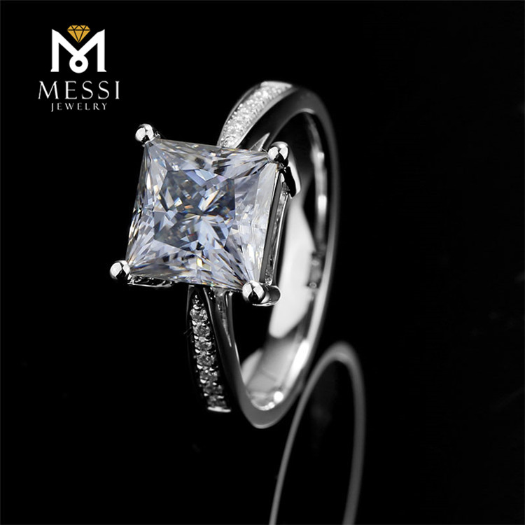 Messi Jewelry - Messi Jewelry moissanite wedding rings 2.32ct Classical 18K 14k white/yellow gold 12# Rings 16