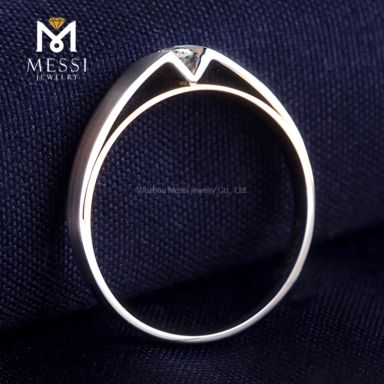Messi Jewelry - Messi Jewelry luxury lab grown diamond rings for wedding engagement couple rings in 18k white solid gold jewelry Wedding Band 14
