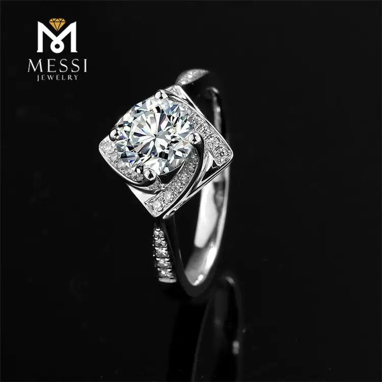 yellow gold moissanite engagement rings at Wholesale Prices | Messi Jewelry 6