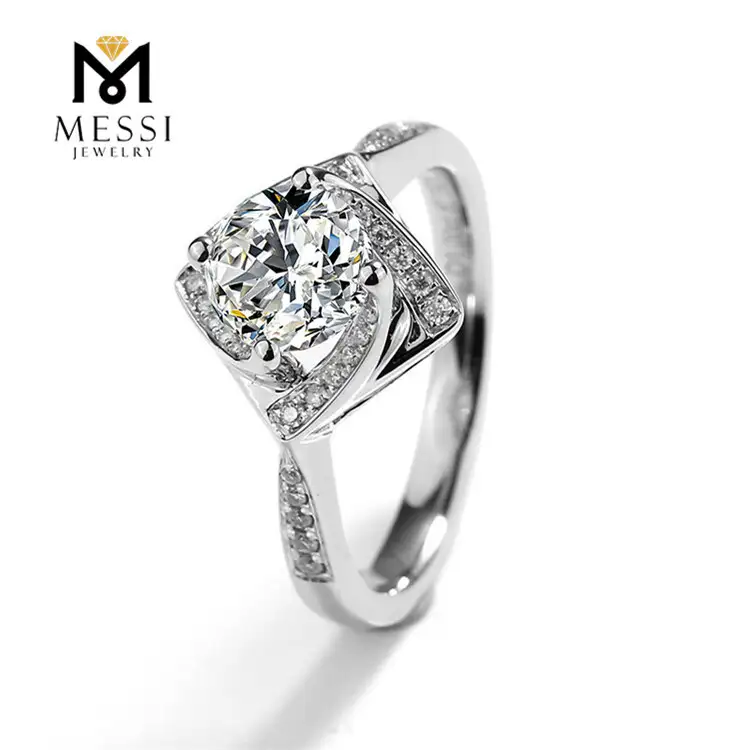 yellow gold moissanite engagement rings at Wholesale Prices | Messi Jewelry 7