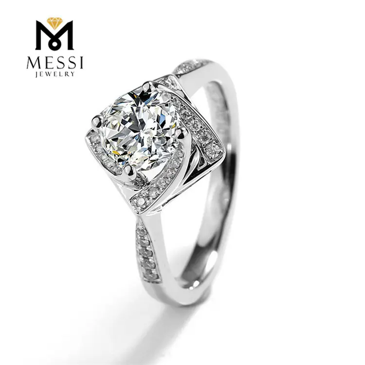 yellow gold moissanite engagement rings at Wholesale Prices | Messi Jewelry 7