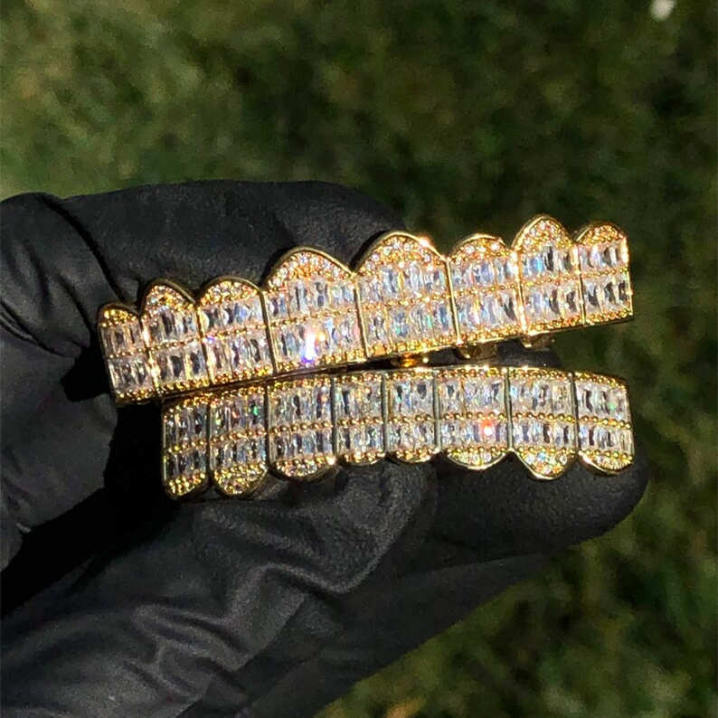 Messi Alahas - moissanite hip hop ngipon grillz 18k grillz ngipon Moissanite Grillz 8