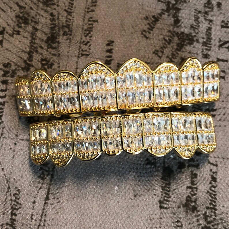 Messi Alahas - moissanite hip hop ngipon grillz 18k grillz ngipon Moissanite Grillz 9