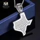 925 Silver Hiphop Zirconia Necklace - Top-quality Messi Jewelry 7