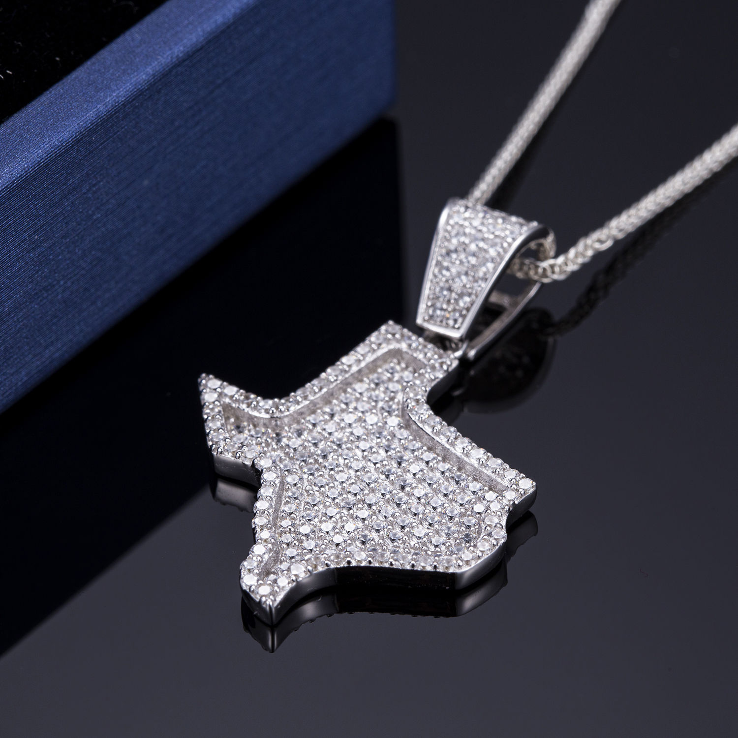 Messi Alahas - Messi Alahas cubic zirconia silver hip hop alahas 925 sterling silver kwintas para sa mga lalaki Moissante Pendant 9