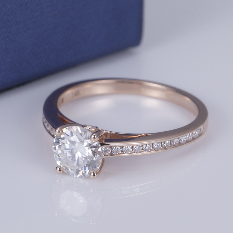 Messi Jewelry - Messi Gems MS-626 1Ct DEF Moissanite Women dainty gold jewelry Rings 9