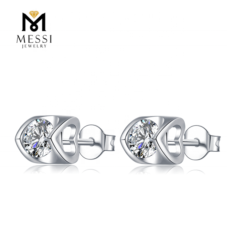 Barang Kemas Messi - Messi Barang Kemas bentuk hati 925 sterling silver perhiasan set moissanite pengantin subang kalung set cincin Set Barang kemas 18