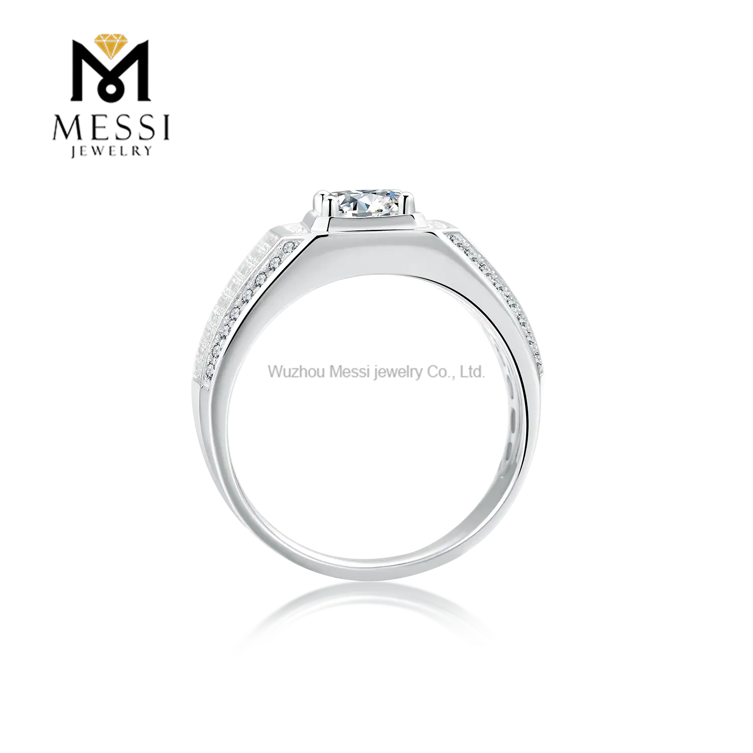 Gioielli Messi - Gioielli Messi Nuova qualità 925 Gioielli in argento Anello Moissanite Uomini Anelli da uomo Anello 1