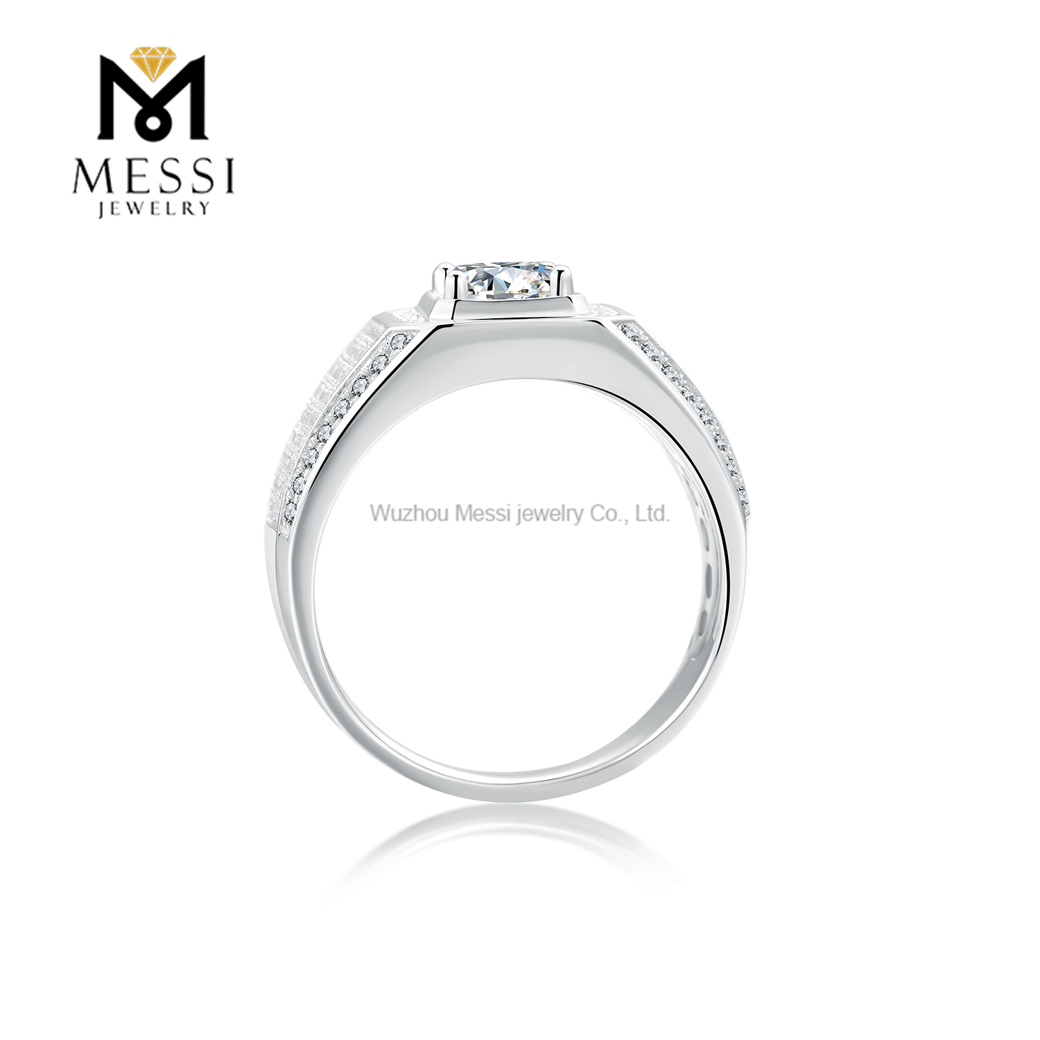 Barang Kemas Messi - Barang Kemas Messi kualiti baru 925 cincin perhiasan perak moissanite cincin lelaki Cincin Lelaki 9