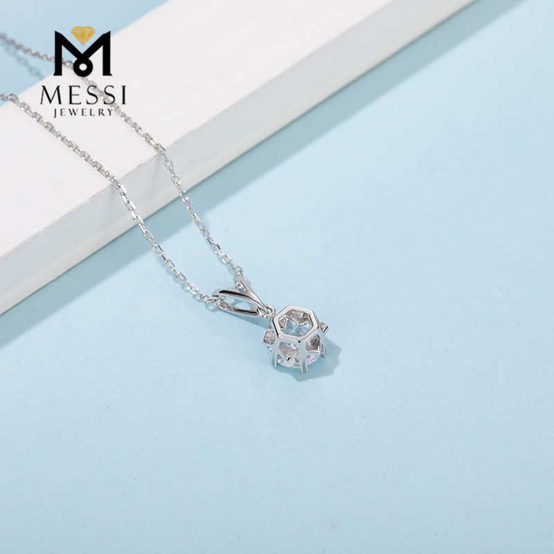 Messi Alahas - Messi Alahas 1ct moissanite snowflake silver earring necklace singsing nga set sa alahas 925 sterling silver bridal jewelry set Set nga Alahas 16