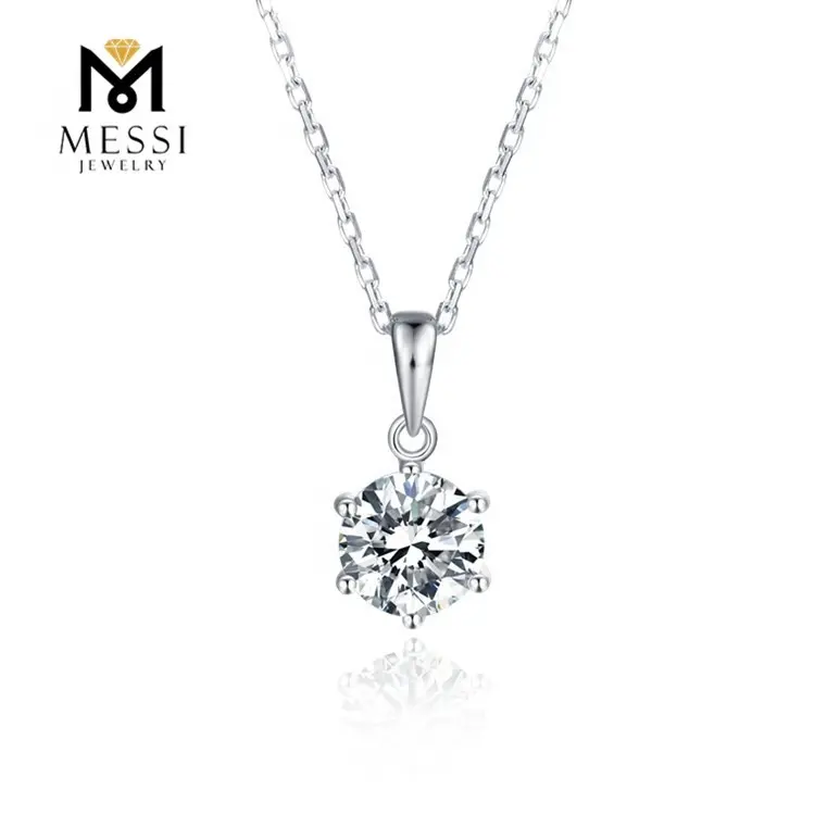 Messi Jewelry Sets: Silver Moissanite Earring Necklace Ring - Quality 925 Sterling Silver 5