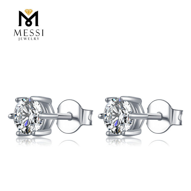 Messi Jewelry Sets: Silver Moissanite Earring Necklace Ring - Quality 925 Sterling Silver 14