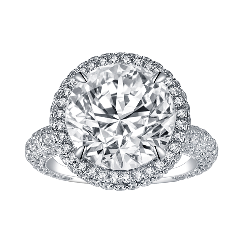 Messi Jewelry - Messi Gems MS-635 Rings 18k 14k Gold11mm DEF Moissanite Women Dainty Gold Jewelry Rings 8