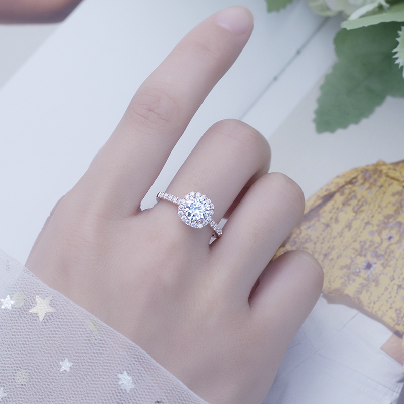 Messi Alahas - Messi Gems MS-627 Rings Gold 18k 10k 1Ct DEF Moissanite Women Dainty Gold Alahas Singsing 12