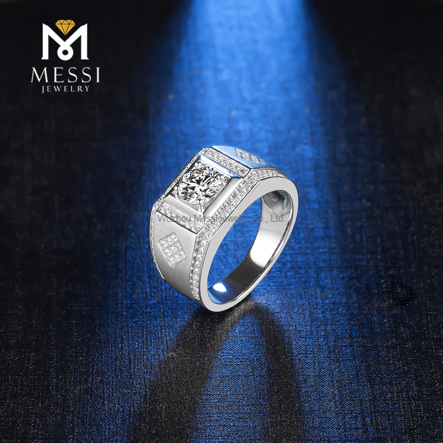 Messi Jewelry - Messi Jewelry factory wholesale price 925 moissanite silver jewelry rings man moissanite ring for men Men Ring 11