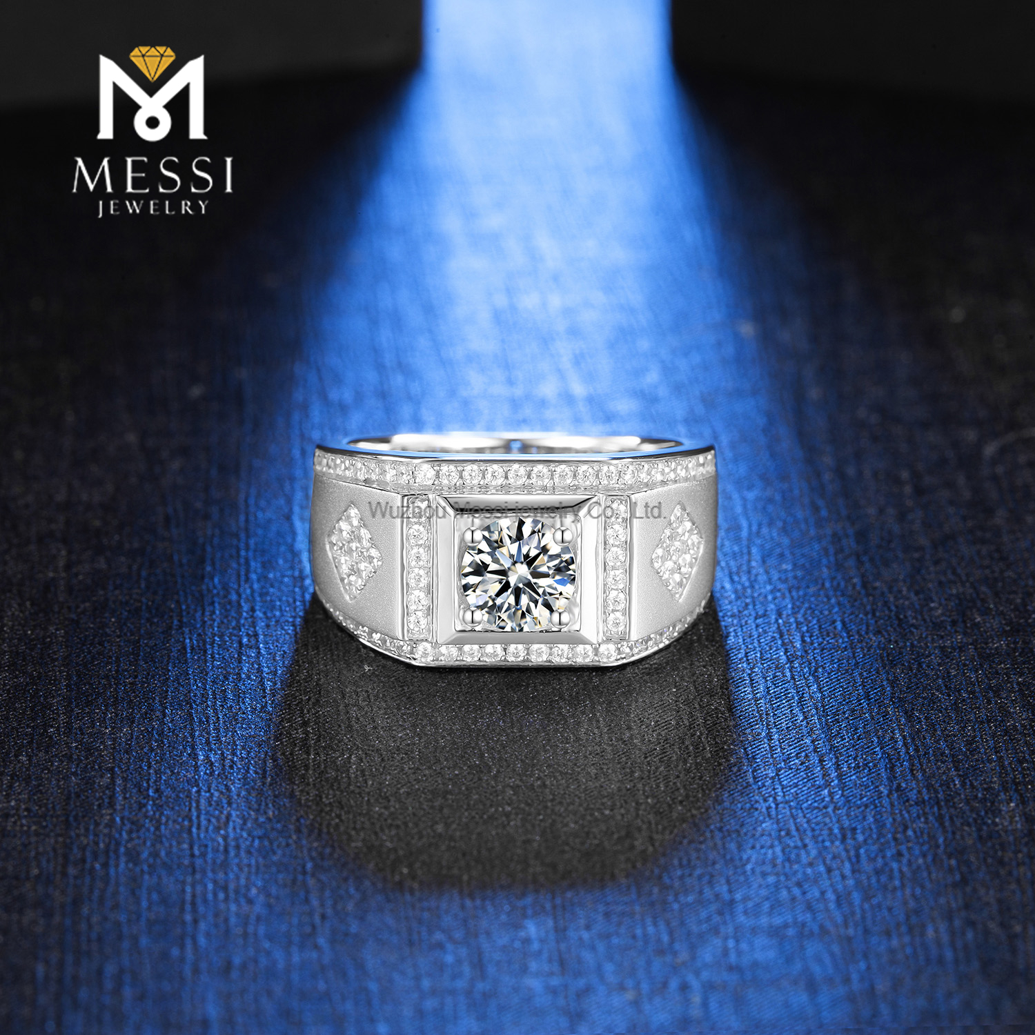Messi Jewelry - Messi Jewelry factory wholesale price 925 moissanite silver jewelry rings man moissanite ring for men Men Ring 9