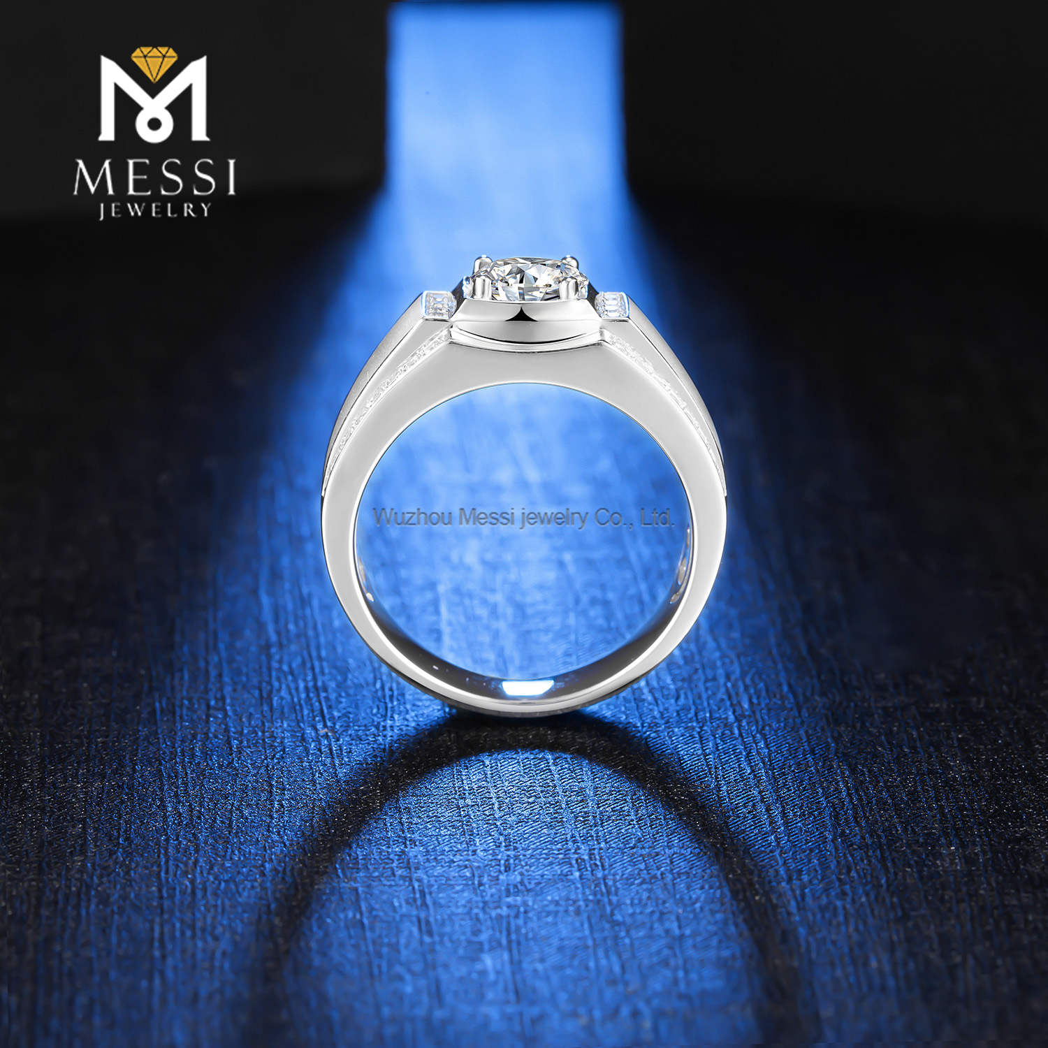 Messi Jewelry - Messi Jewelry 925 crown moissanite ring sterling silver ring men for engagement wedding Men Ring 10
