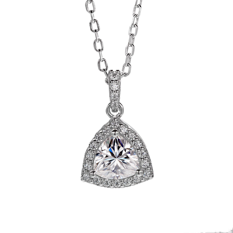 Messi Jewelry - Messi Jewelry Trillion Cut DEF Moissanite 925 Silver Fashion Women Ring Set Jewelry Set 10