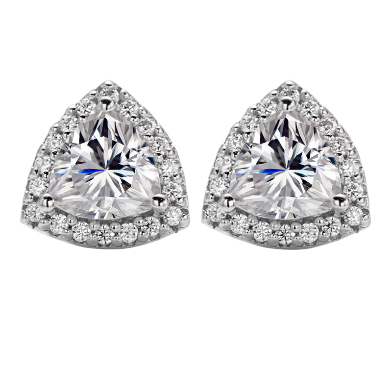 Messi Jewelry - Messi Jewelry Trillion Cut DEF Moissanite 925 Silver Fashion Women Ring Set Jewelry Set 13