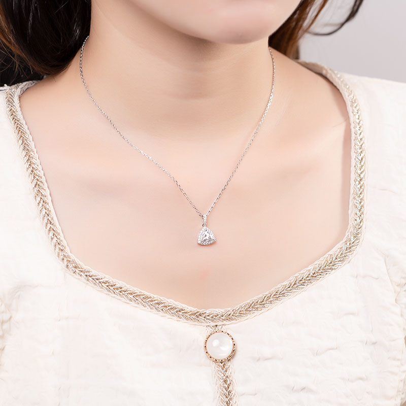 Messi Jewelry - Messi Jewelry Trillion Cut DEF Moissanite 925 Silver Fashion Women Ring Set Jewelry Set 16